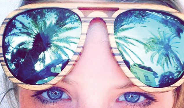 Hannah West Loves Her Mavericks Badspade Eyewear Sunglasses that float on water